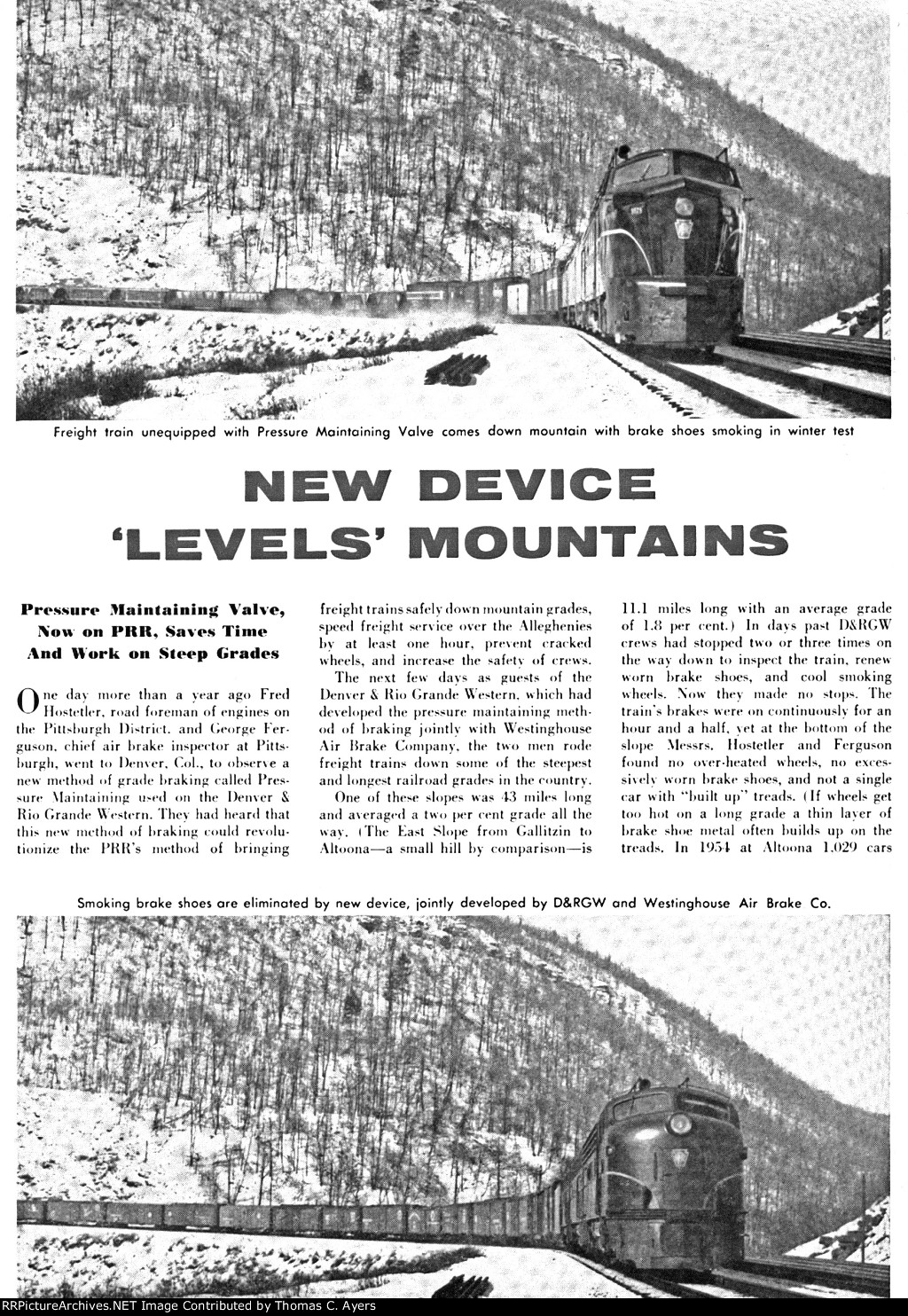 "New Device Levels Mountains," Page 4, 1956
